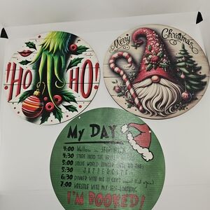 Festive Christmas Wooden Sign Decor - Select 1